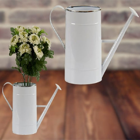 arrosoir vintage blanc