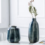 Vase bleu petrole