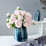 vase bleu pétrole