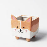pot de fleurs chien