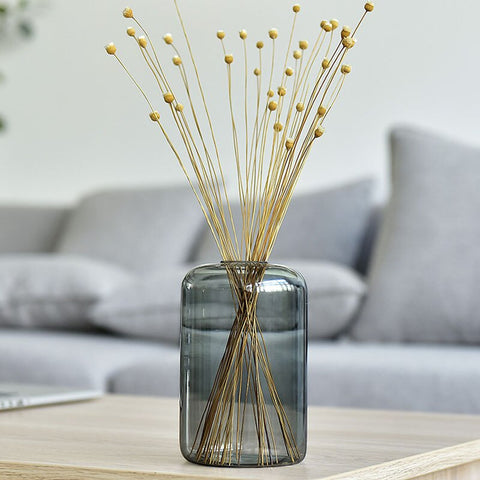 vase en verre fumé