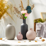 vase rond mat